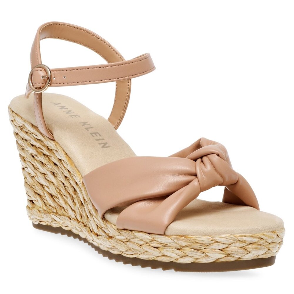 Wheatley Women's Faux Leather Sandal Wedge Heels NWT